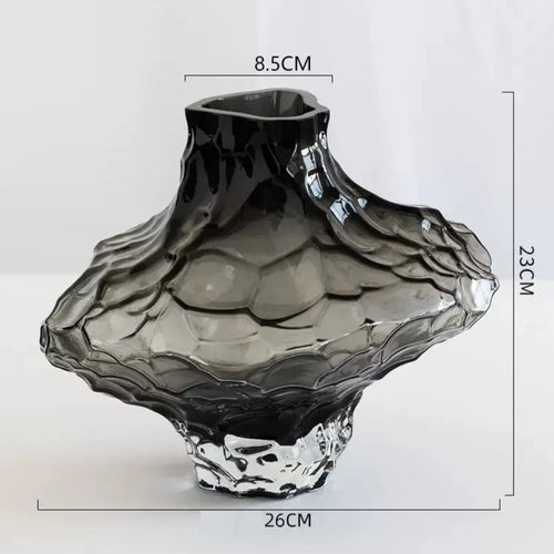 Luxury Nordic Minimalist Style Frosting Glass Vase Classic Home Living Room Decoration Stand For Flowers Decorative Vases Modern
