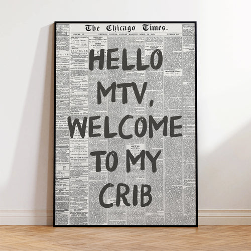 Framed Pop-Art Newspaper Graffiti Wall Art Print