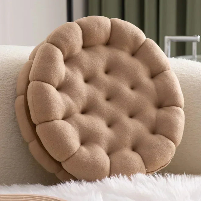 Round Sandwich Cookie Full Accent Pillows