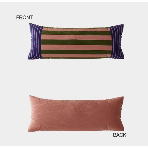 Modern Medieval Stripe Velvet Throw Pillow Cover