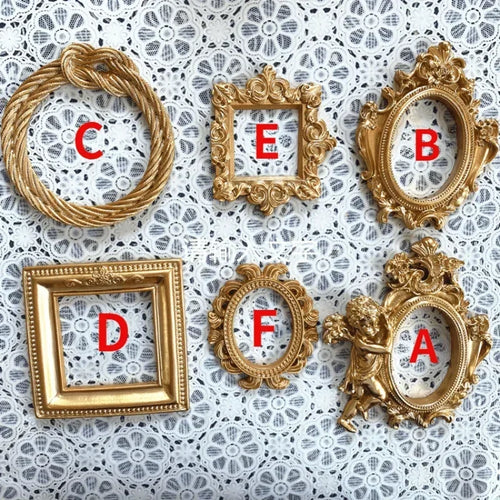 European Baroque Style Gold Resin Photo Frames