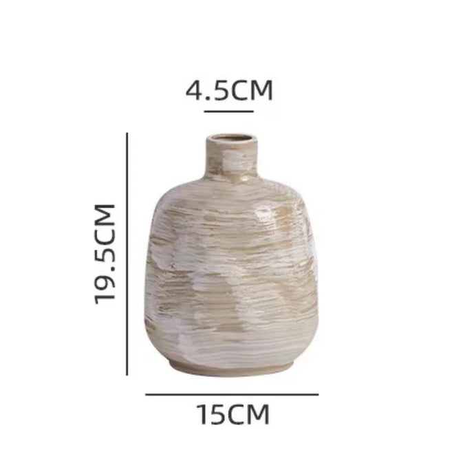 Freeform Brushed Rough Ceramic Bud Vases
