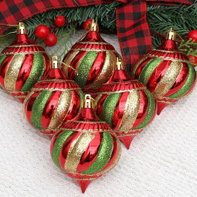 Shatterproof Metallic Painted Christmas Balls 6pcs
