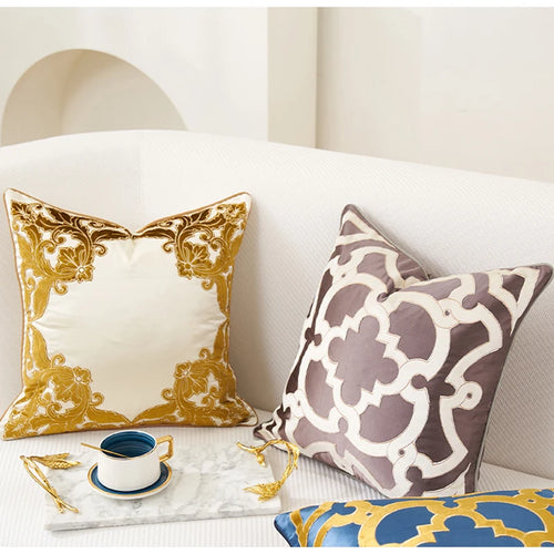 Velvet Embossed Luxury Throw Pillow Cover - The Finishing Touch Decor