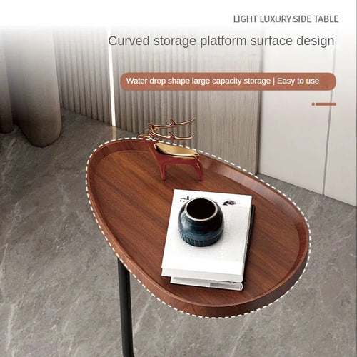 Wood Metal Minimalist Small Accent Side Table - The Finishing Touch Decor