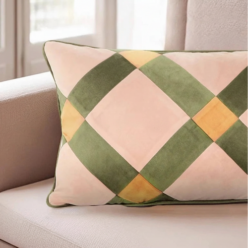 Modern Striped Velvet Throw Pillow Covers