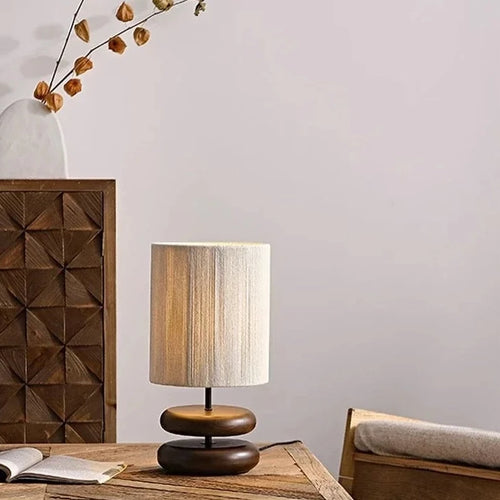Modern Nordic Wood Japandi Style Table Lamp - The Finishing Touch Decor