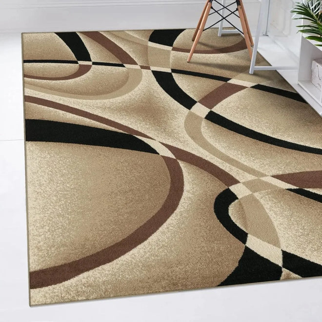 2305 Beige Multi 7-feet 10-inch By 10-feet 6-inch Modern Area Rugs Modern
