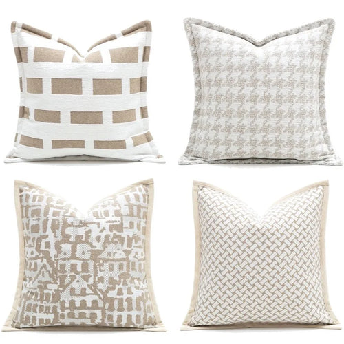 Oatmeal Pillow Soft Cushion Case Luxury Decorative Pillow Cover For Sofa Chair 45x45 50x50 Warm Living Room Home Decorations