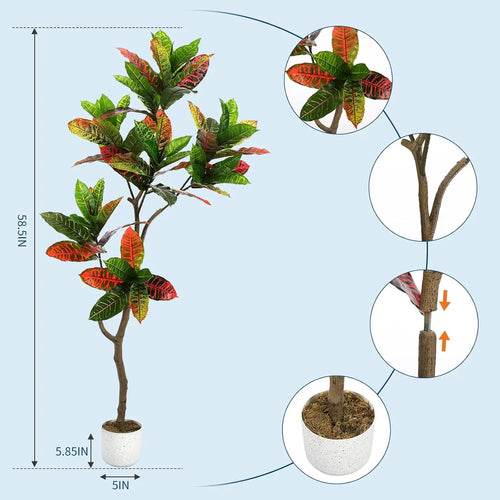 Realistic Artificial Fiddle Leaf Fig Potted Tree
