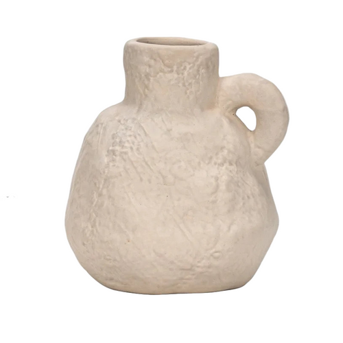 Rustic Stone Texture Ceramic Mini Bud Pitcher Vases