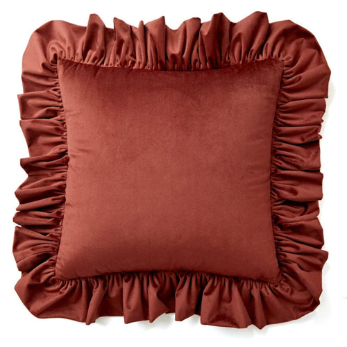 Spanish Retro Burgundy Orange Print Throw Pillow Covers