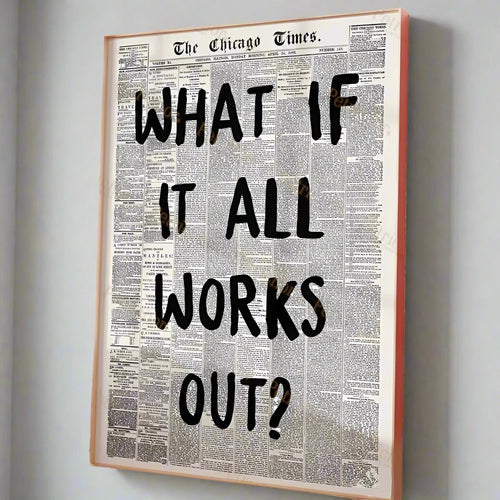 Vintage Newspaper Graffiti Canvas Wall Art Print - The Finishing Touch Decor
