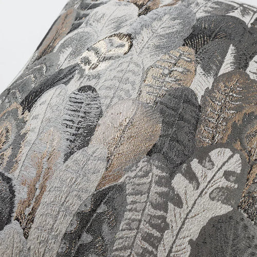 Metallic Accent Bird Feather Jacquard Throw Pillows
