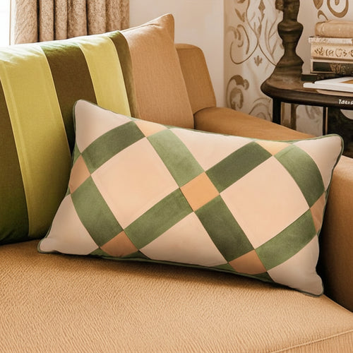 Modern Striped Velvet Throw Pillow Covers