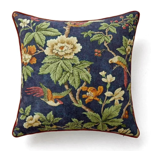 Spanish Retro Burgundy Orange Print Throw Pillow Covers