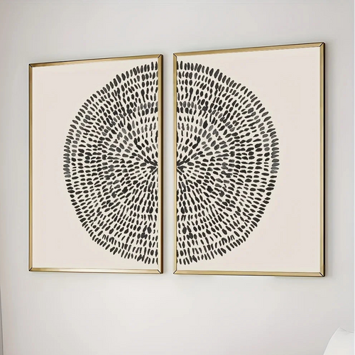 Nordic Minimalist Tree Ring Canvas Print Wall Art