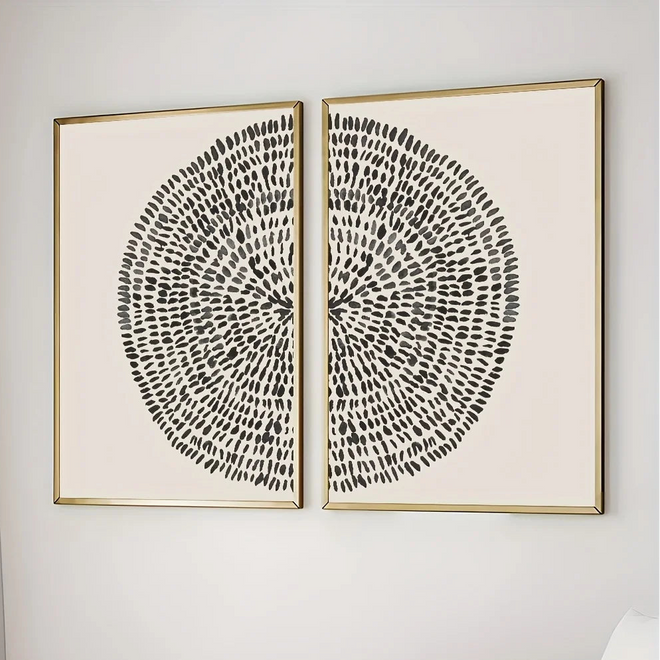 Nordic Minimalist Tree Ring Canvas Print Wall Art