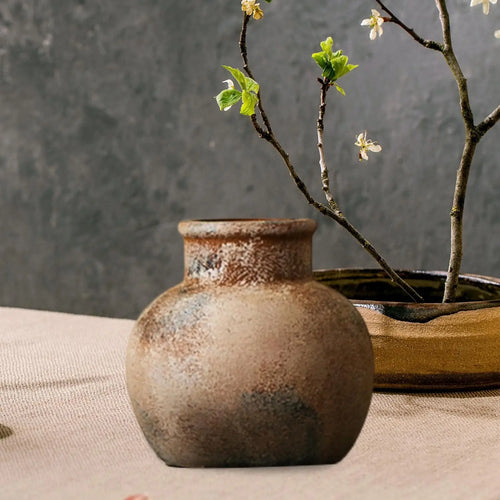 Rustic Terracotta Ceramic Vase Wabi Sabi Bud Vase - The Finishing Touch Decor