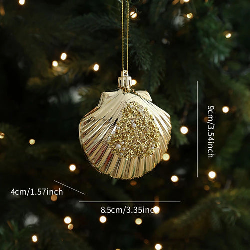 Gold & Sparkle Acrylic Pop Art Christmas Tree Ornaments