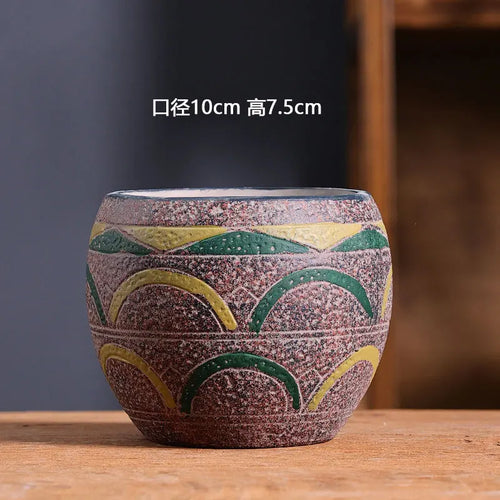 Mediterranean Succulent Ceramic Flowerpot
