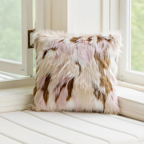American Colored Pillow Cover Decorative Pink Jacquard Yarn-dyed Cushion Cover Home Living Room Cojines Decorativos Para Sofá