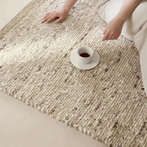 Handmade Woven Wool Textured Area Rug