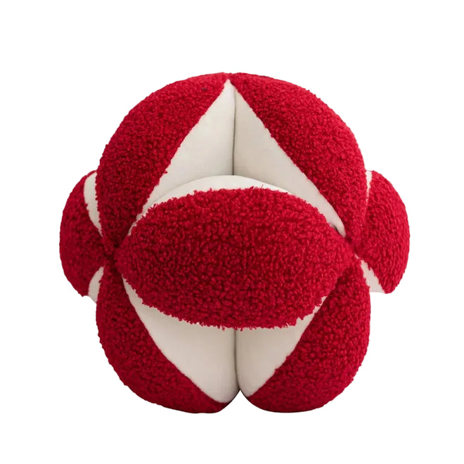 Modern round geometric ball throw pillows by The Finishing Touch Decor, featuring stylish geometric patterns and plush fabric.