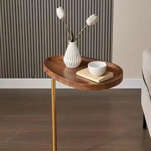 Wood Metal Minimalist Small Accent Side Table - The Finishing Touch Decor