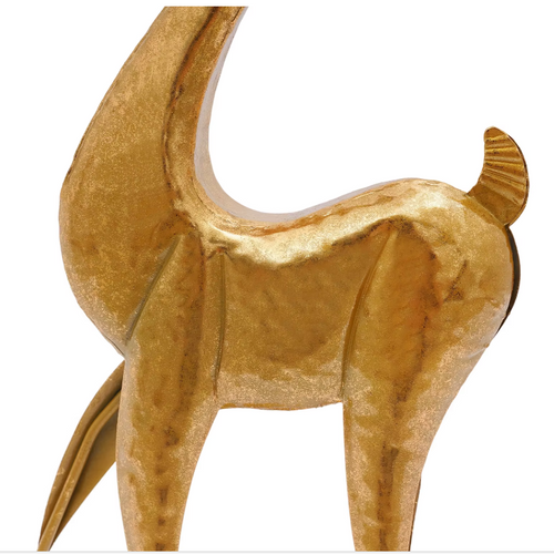 Gold & Rhinestone Tall 3.5ft Reindeer Statue