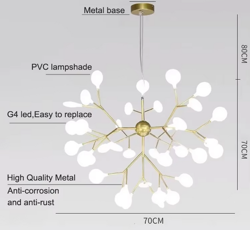 Modern Firefly Branch Pendant Chandelier
