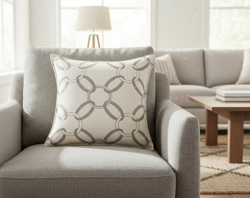 Modern Chain Link Pattern Throw Pillow Cover - The Finishing Touch Decor