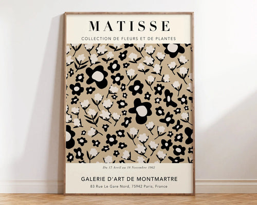 Abstract flowers Matisse poster featuring floral botanical cutouts on a canvas print by The Finishing Touch Decor.