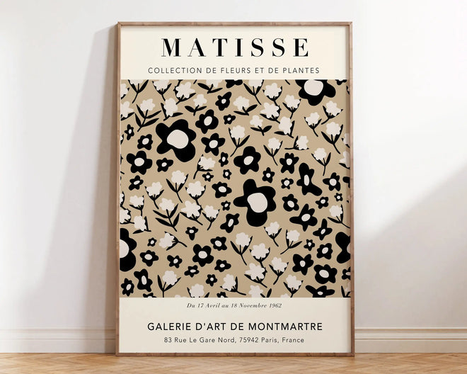 Abstract flowers Matisse poster featuring floral botanical cutouts on a canvas print by The Finishing Touch Decor.