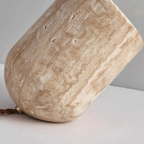 Natural Yellow Cave Stone Travertine Floor Table Lamp - The Finishing Touch Decor