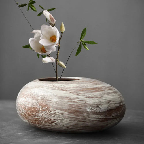 Brushed Terracotta Japanese Style Minimalist Vases - The Finishing Touch Decor