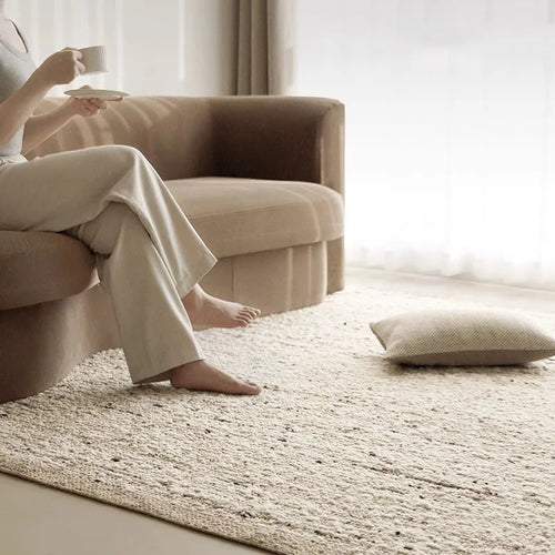 Handmade Woven Wool Textured Area Rug