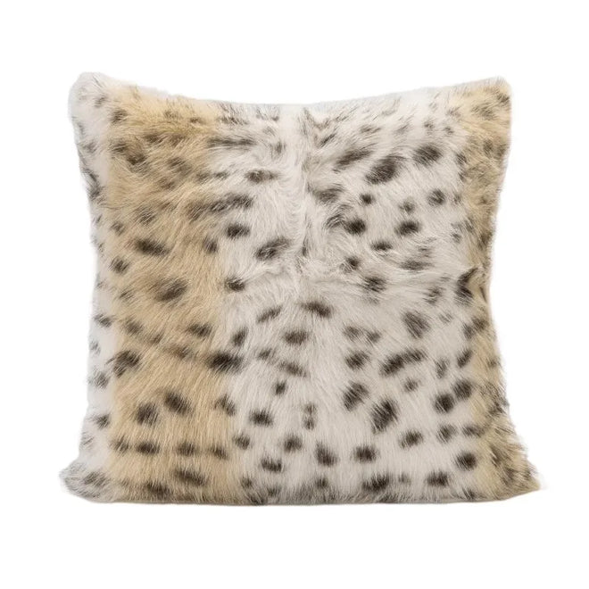 Faux Fur Leopard Spot Pattern Throw Pillow Covers