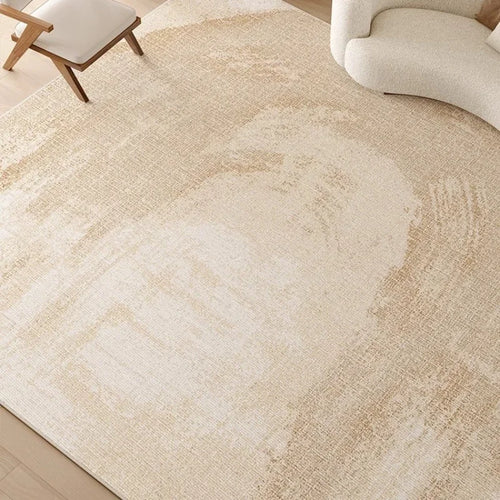 Striped Beige Carpet Comfortable Easy Clean Living Room Carpets Cream Luxurious Decorative Rug French Bedroom Bedside Rugs Tapis