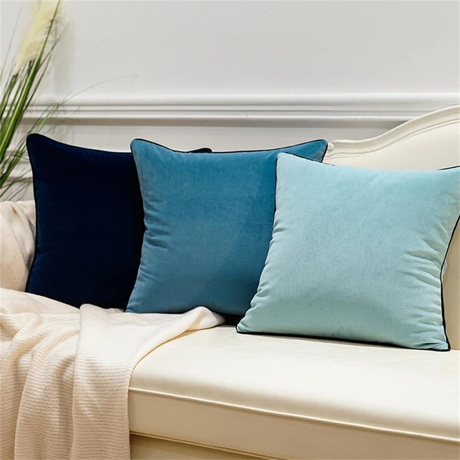 Bold Color Velvet Throw Pillow Covers