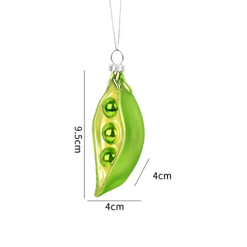 Painted Assortment of Food-Shaped Tree Ornaments