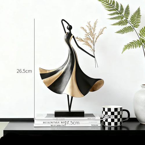 Creative ironwork female figure sculpture wine rack by The Finishing Touch Decor, modern home decor for living rooms and offices.
