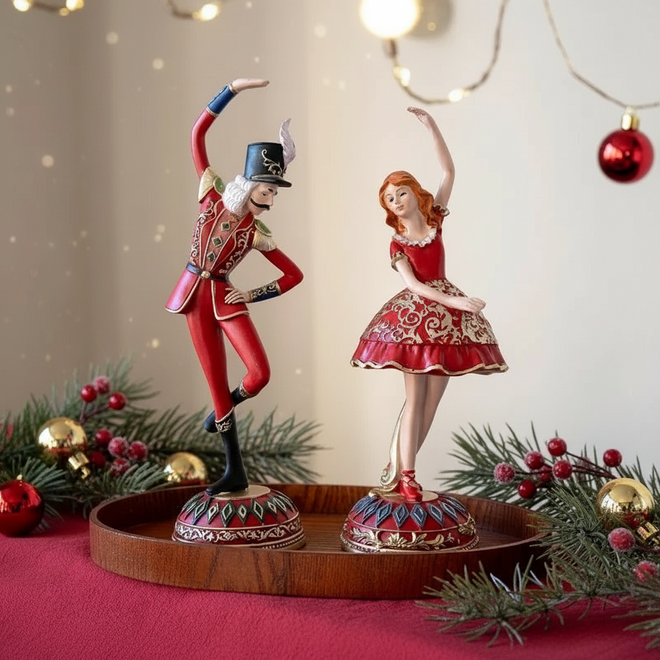 Resin Royal Dancers Holiday Figurines