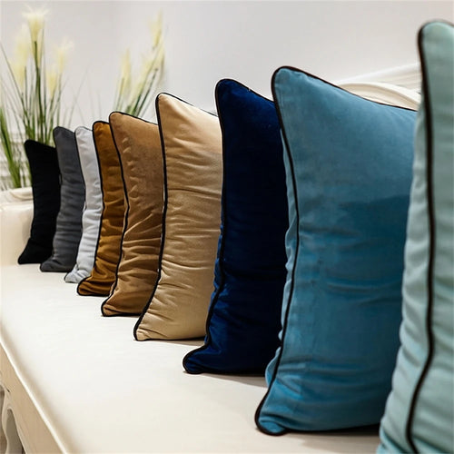 Bold Color Velvet Throw Pillow Covers