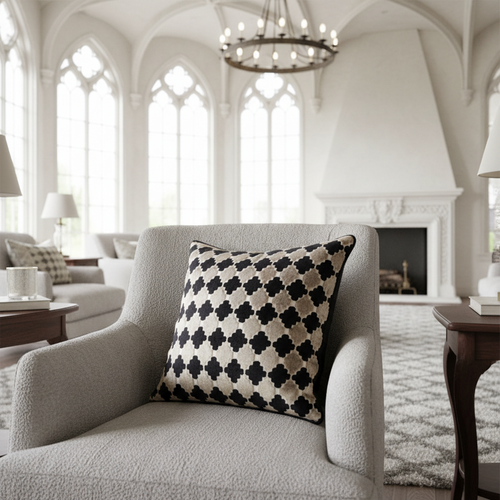 Maximalist Gothic Style Italian Retro Throw Pillow Covers
