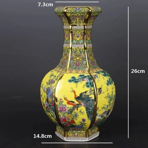 Royal Chinese Porcelain Decorative Flower Jingdezhen Vase - 26cm - The Finishing Touch Decor
