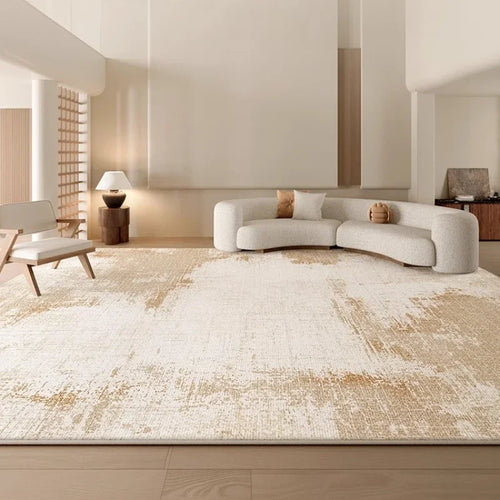Striped Beige Carpet Comfortable Easy Clean Living Room Carpets Cream Luxurious Decorative Rug French Bedroom Bedside Rugs Tapis