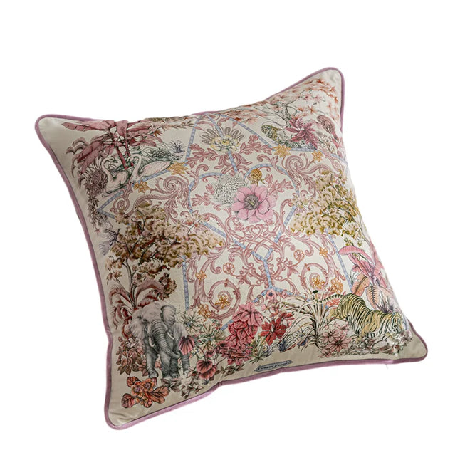 Vintage Animal Flora Velvet Throw Pillow Covers - The Finishing Touch Decor