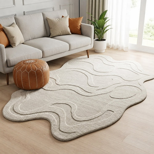 Irregular Wave New Zealand Wool Area Rug