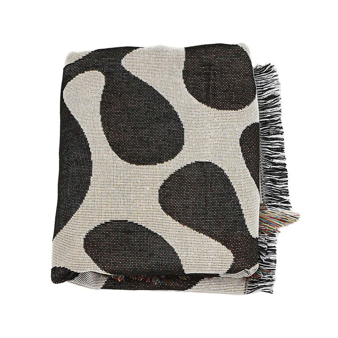 Retro American-style warm blanket by The Finishing Touch Decor, perfect for camping, sofa, or bed, featuring cozy, woven thread design.